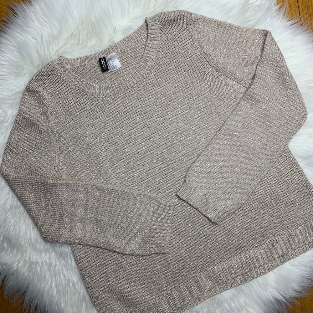 H&M • Metallic Pink Sweater
